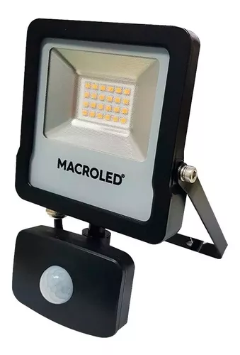 MACROLED REFLECTOR LED CON SENSOR DE MOVIMIENTO PRO 50W AC100 240V 6500K FRÍO