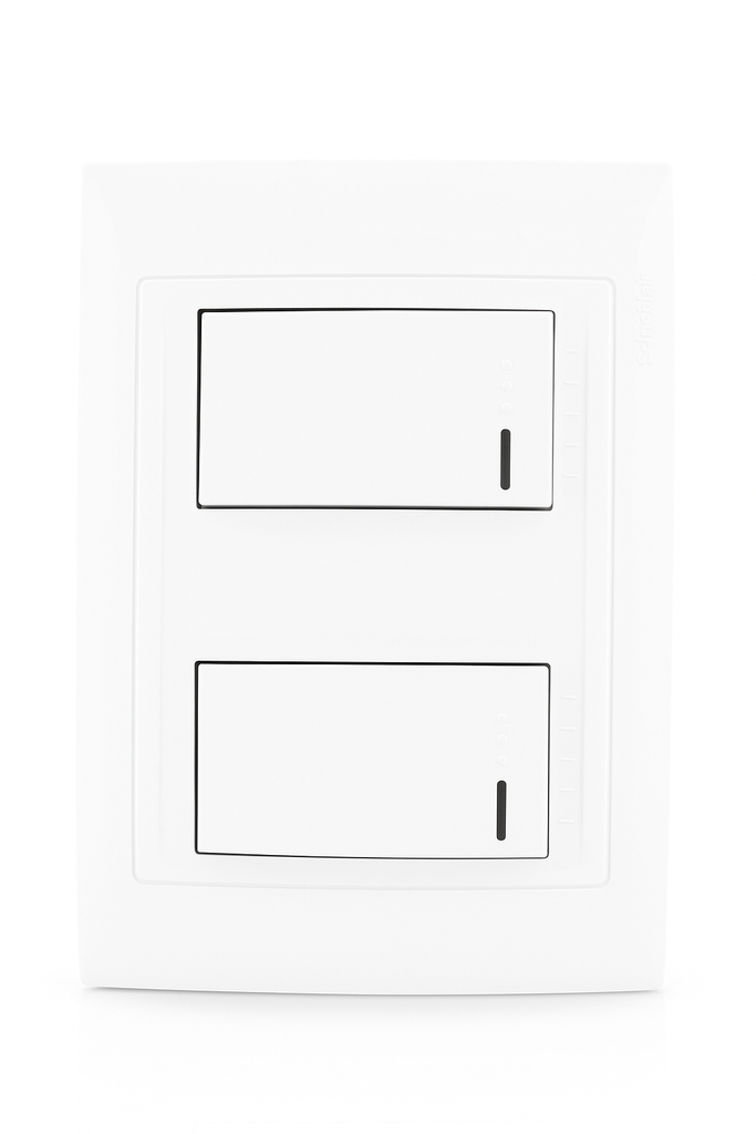 PLASNAVI BASE CONJ. BASE 2 INTERRUPTOR 10A BLANCO