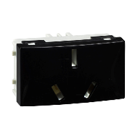 PLASNAVI BASE TOMA C/TIERRA 10 A-250V NEGRO