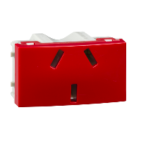 PLASNAVI BASE TOMA P/TENSION ESTABILIZADA 10A ROJO