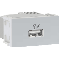 PLASNAVI RODA MOD 1 TOMA USB 2.0 1A 220V 1 MODULO BLANCO
