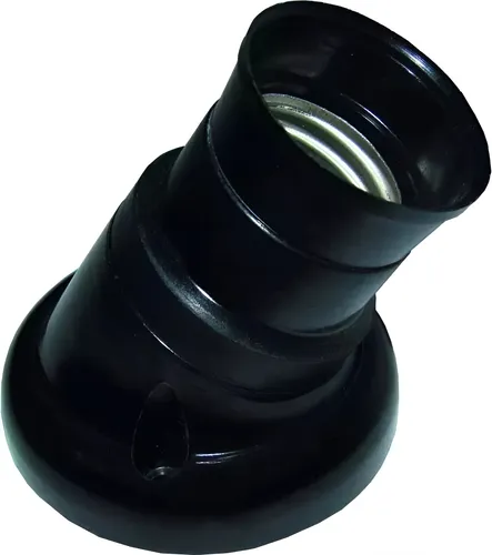 RECEPTACULO CURVO NEGRO E27 MET BORONE