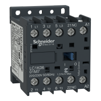 SCHNEIDER CONTACTOR 6A 220V LC1K0910M7 1 NO