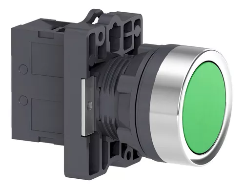 SCHNEIDER PULSADOR RASANTE  VERDE 1 NO