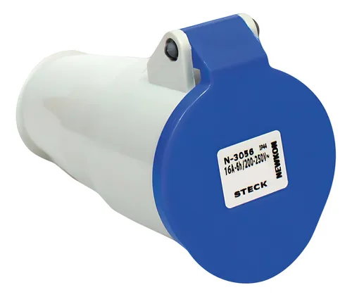 STECK ACOPLE 2P + T 16A 200/250V 6H AZUL