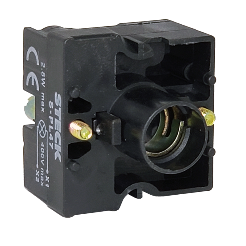 STECK BLOQUE LUMINOSO DIRECTO 6-380 VCA (SIN LAMPARA BA9S)