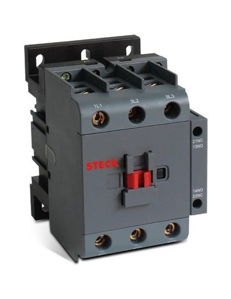 STECK CONTACTOR TRIPOLAR 18A 1NA BOBINA 220VCA