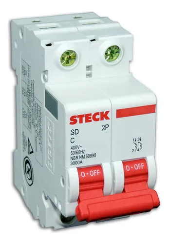 STECK INT. TERMOMAGNETICO 2X25 CURVA C 3KA