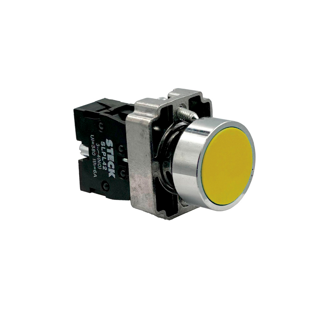 STECK PULSADOR AMARILLO METAL