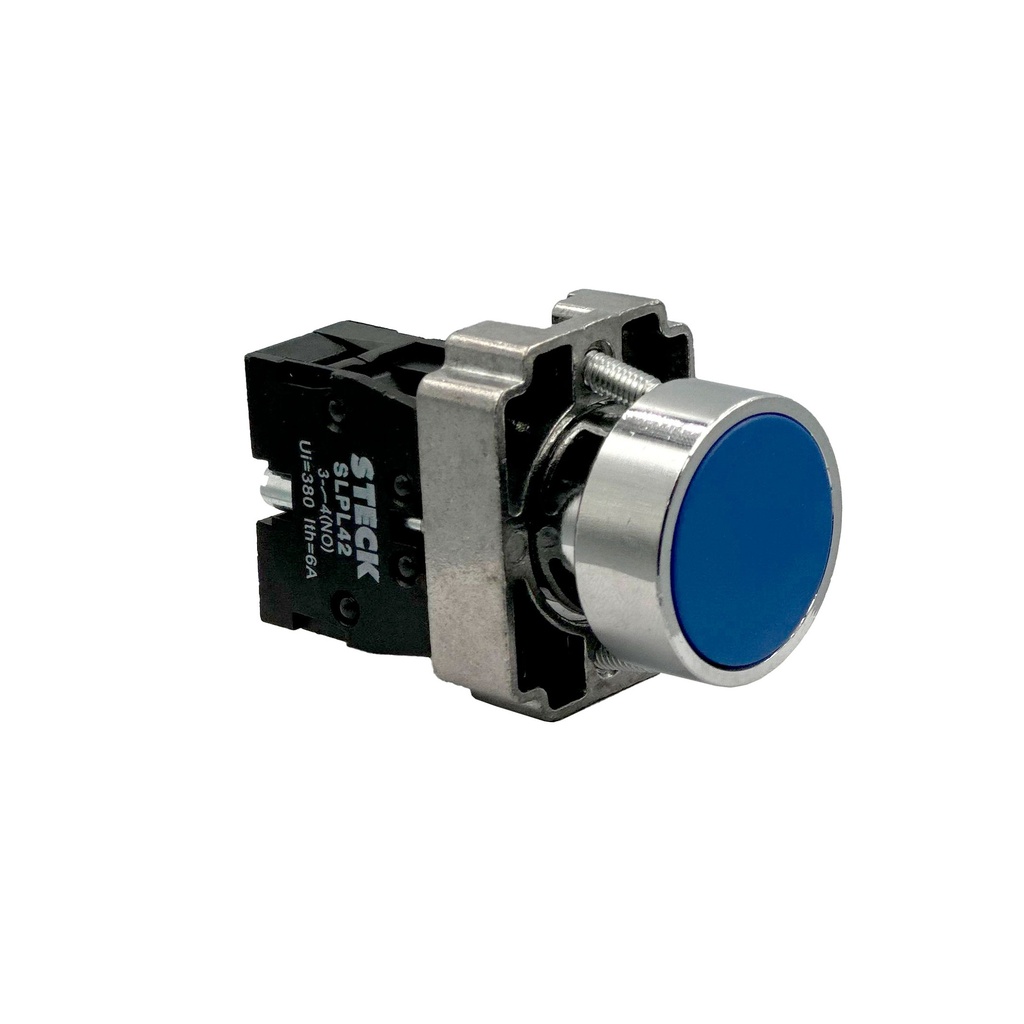 STECK PULSADOR AZUL METAL