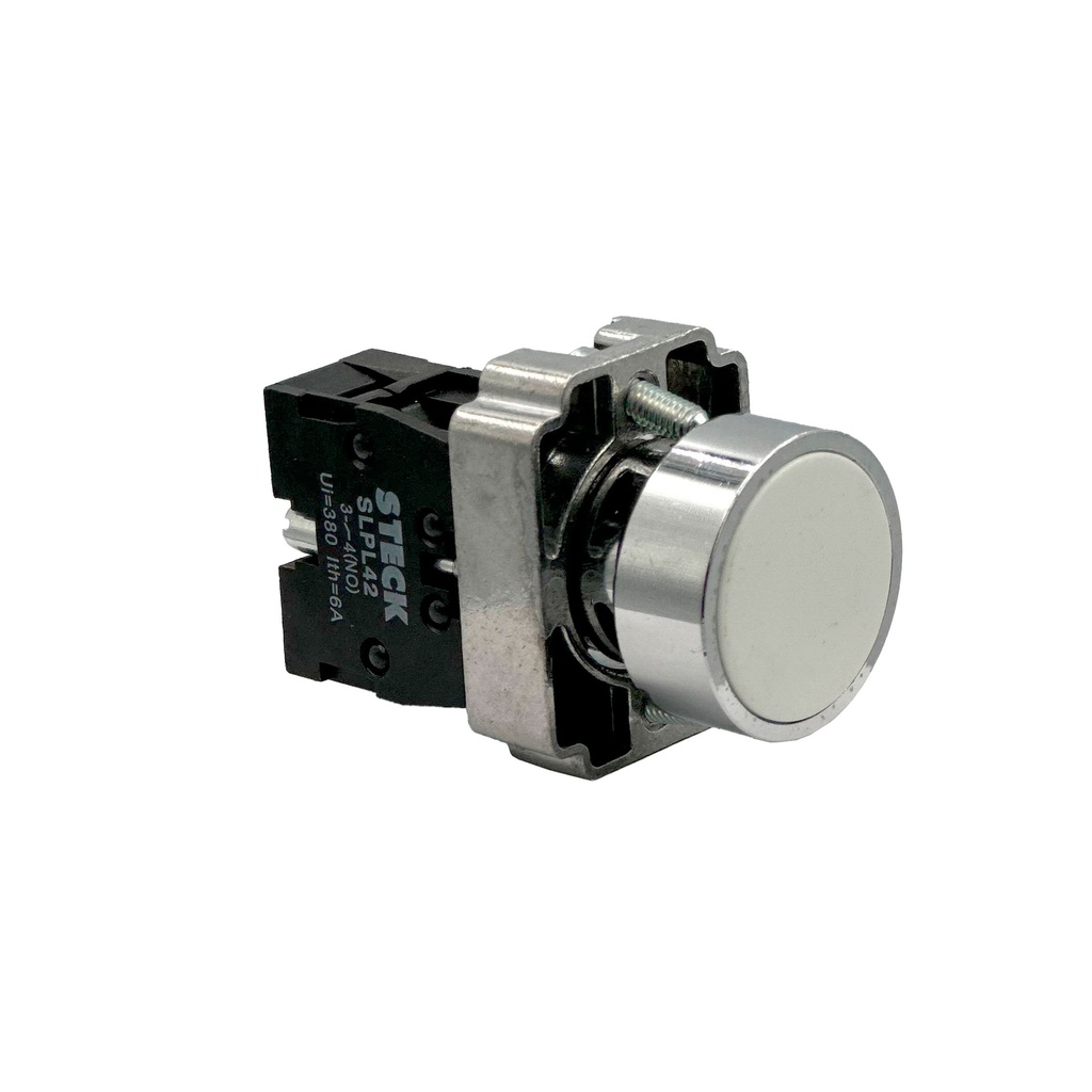 STECK PULSADOR BLANCO METAL