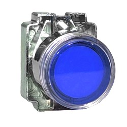 STECK PULSADOR LUMINOSO AZUL METAL