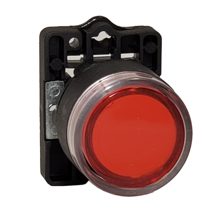 STECK PULSADOR LUMINOSO ROJO METAL