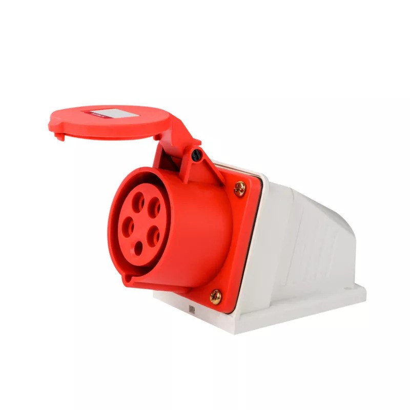 STECK TOMA SOBREPONER TRITON 3P+N+T 16A 200/346-240/415VCA 6H ROJO IP44