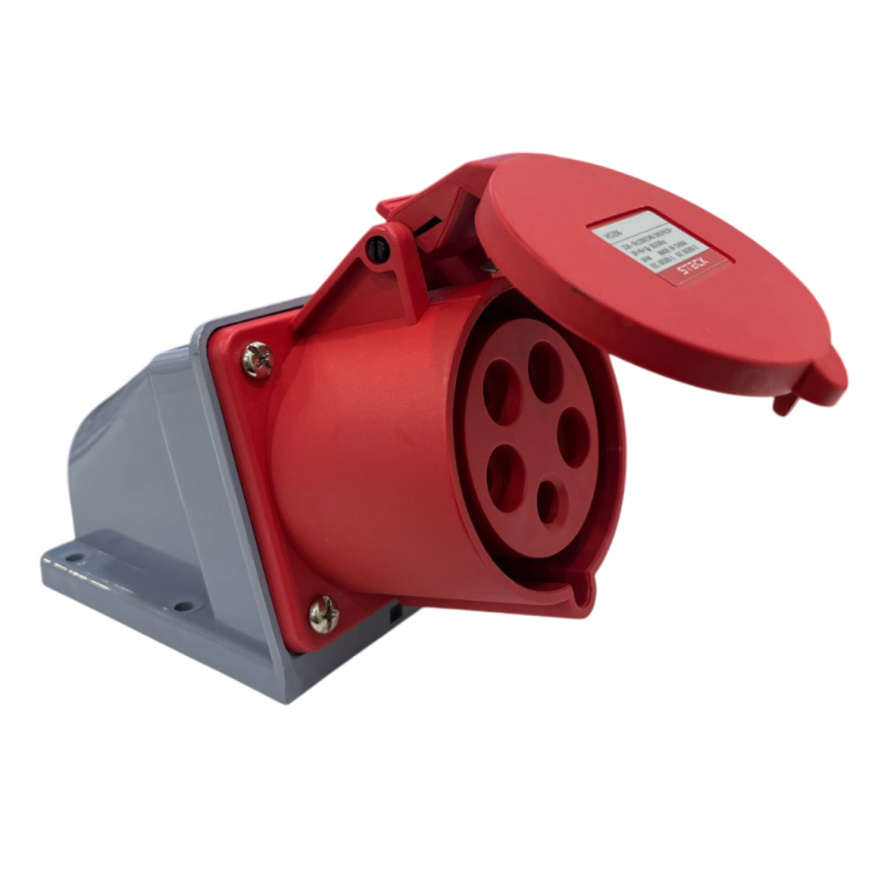 STECK TOMA SOBREPONER TRITON 3P+N+T 32A ROJO IP44