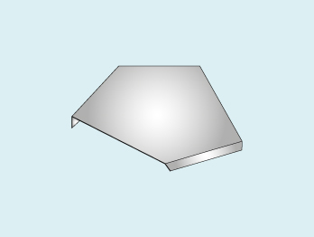 STUCCHI TAPA CURVA PLANA 45° 100X0,7MM
