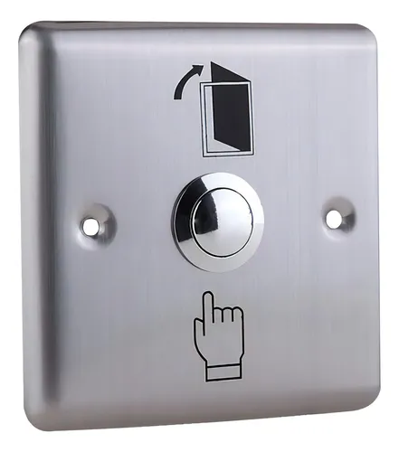 SUDVISION BOTON EXIT METALICO LUMINOSO EMPOTRABLE