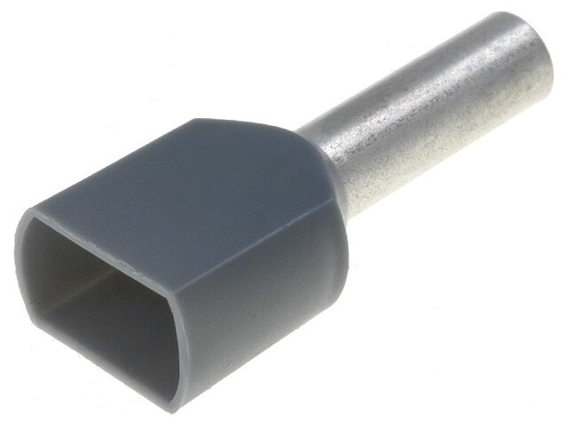 SUR PUNTERA METALICA DOBLE CABLE 2X6 MM AMARILLA  X UNIDAD