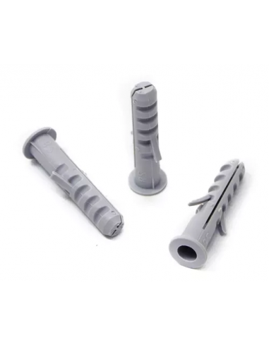 SUR TARUGO PLASTICO LARGO 8MM CON TORNILLO POR 100 UNIDADES