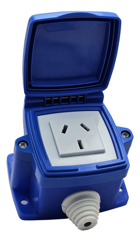 TAAD TOMA 20 AMP ENCAPSULADO AZUL