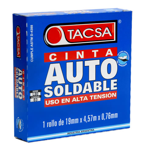 TACSA CINTA AUTO SOLDABLE AISLADORA 19MM 9MTS