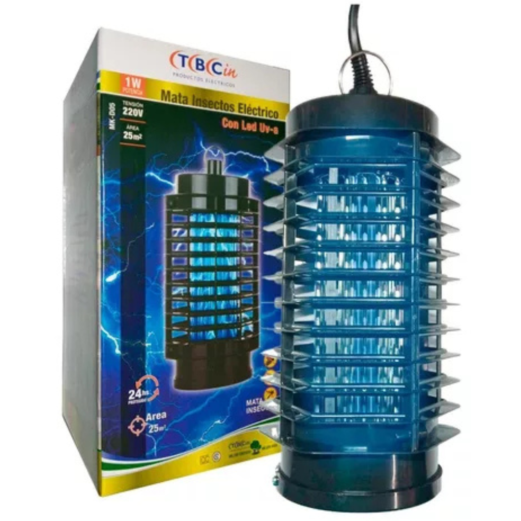 TBC IN FAROLA MATA INSECTOS ELECTRICA LED UV-A 1W 220V 25M2