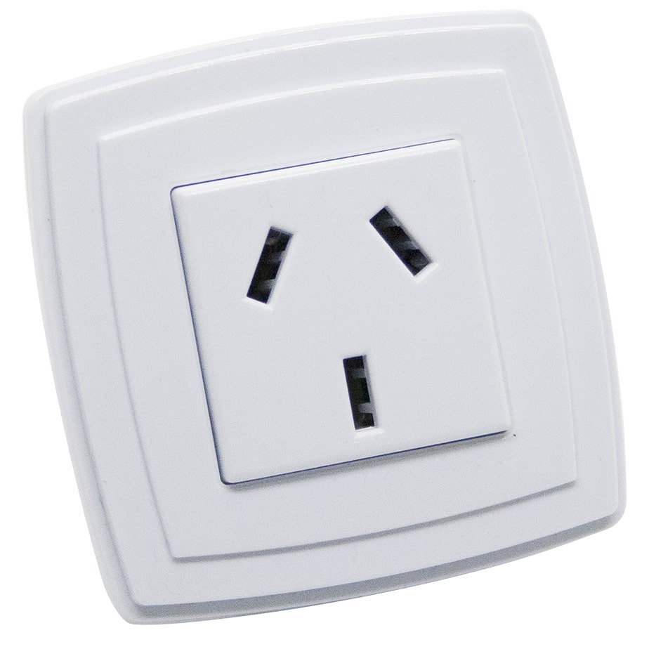 MIG SOPORTE PLASTICO CON TOMACORRIENTE 10A NORMALIZADO S831