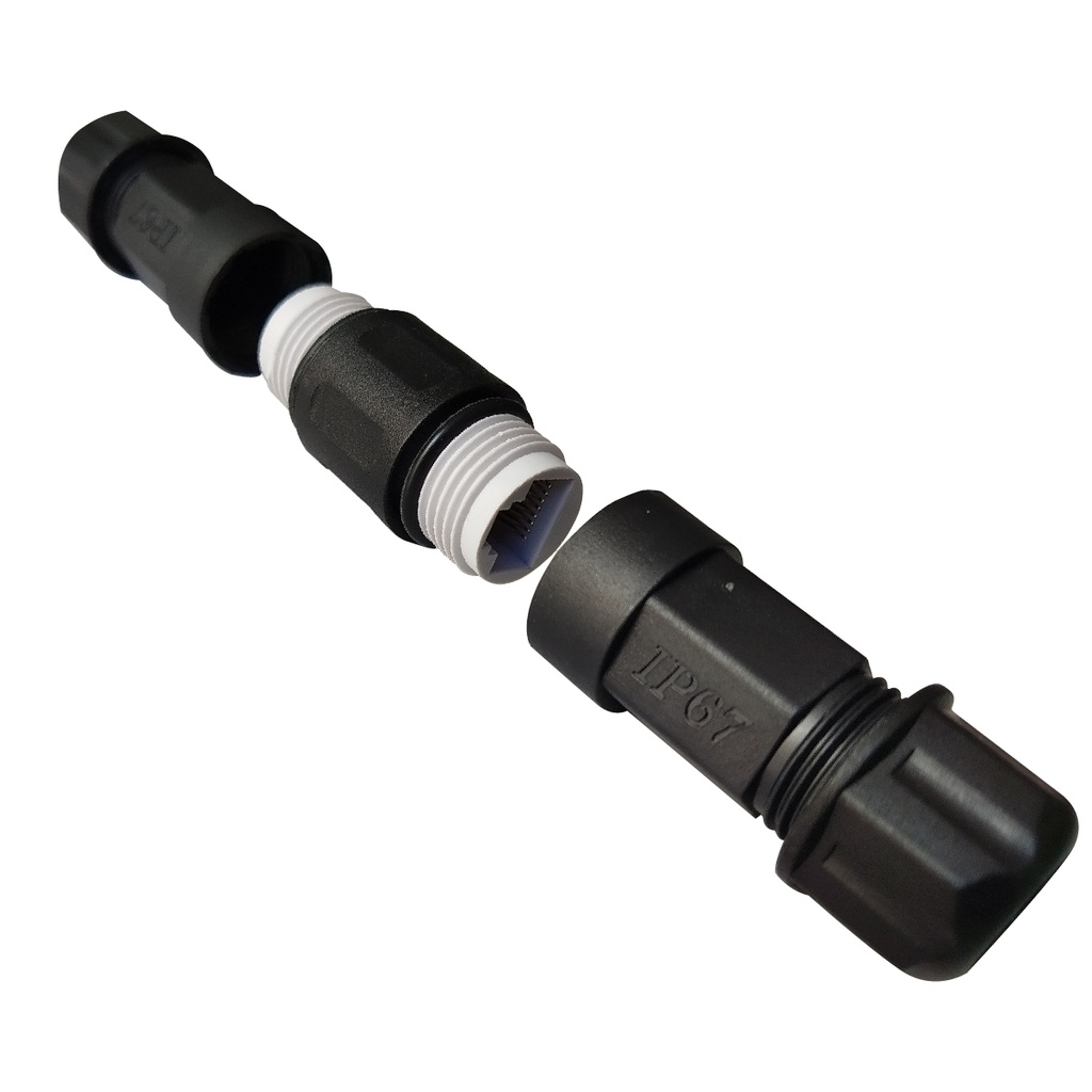 ALINS CONECTOR/ UNION PARA INTERMPERIE FICHA RJ45 IP67