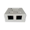 ALINS ROSETA 2 PUERTOS CON JACK CAT5E