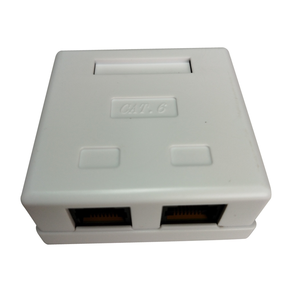 ALINS ROSETA 2 PUERTOS CON JACK CAT6