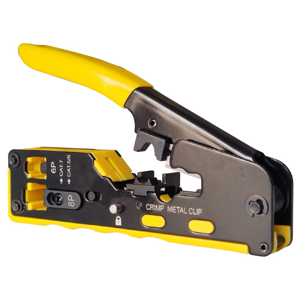 ALINS PINZA CRIMPEADORA CAT7 mango amarillo