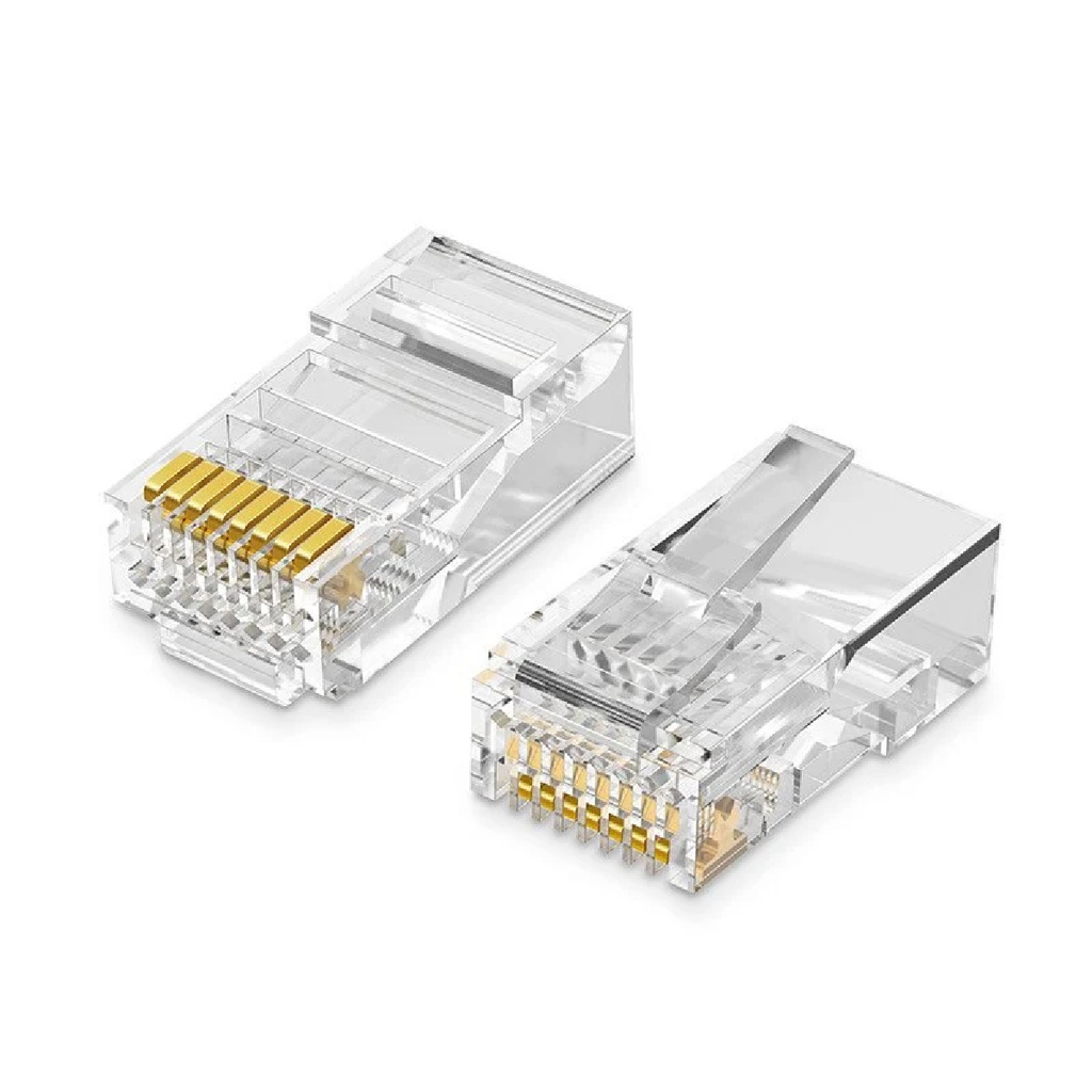 ALINS FICHA MACHO RJ45 PLUG CAT.6 CONECTOR PASANTE
