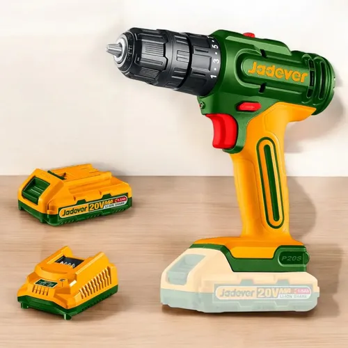 JADEVER TALADRO DE IMPACTO INALAMBRICO 1500RPM CON BATERIA 20V INCLUYE CARGADOR 