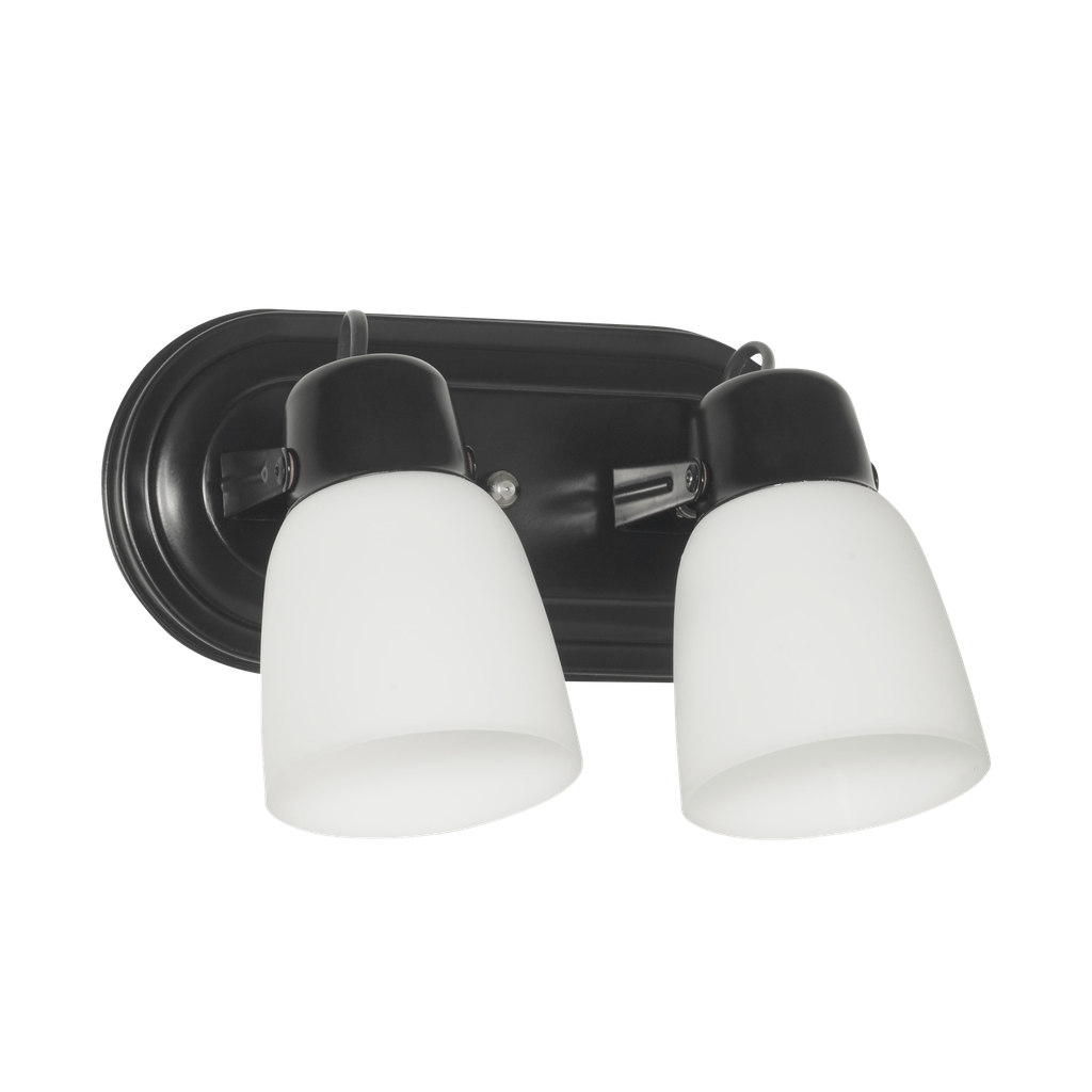 FERROLUX SPOT 2 LUCES GARRA CON TULIPA SATINAD NEGRO