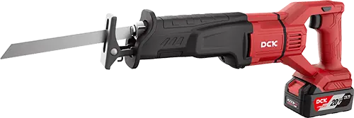 DCK SIERRA SABLE INALAMBRICA 500W HOJA 28MM PROFUNDIDAD MAX. DE CORTE ACERO 20MM, MADERA 250MM, TUBERIA 130MM PESO 2.8KG  INCLUYE 1 SIERRA PARA ACERO, 1 SIERRA PARA MADERA NO INCLUYE BATERIA