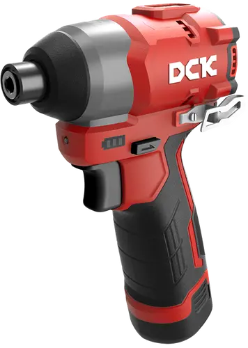DCK ATORNILLADOR DE IMPACTO INALAMBRICO -  POTENCIA 250W MAX. TORQUE 140Nm TAMAÑO DE PERNO ESTANDAR M5-M14 PESO 0.9KG MOTOR BRUSHLESS  INCLUYE BATERIA 2Ah*2