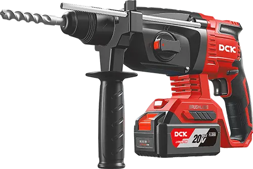 DCK ROTOMARTILLO INALAMBRICO POTENCIA 500W FUERZA DE IMPACTO 2.7J PESO 2.6KG MOTOR BRUSHLESS INCLUYE MEDIDOR DE PROFUNDIDAD, MANGO AUXILIAR, 3 FUNCIONES NO INCLUYE BATERIA 