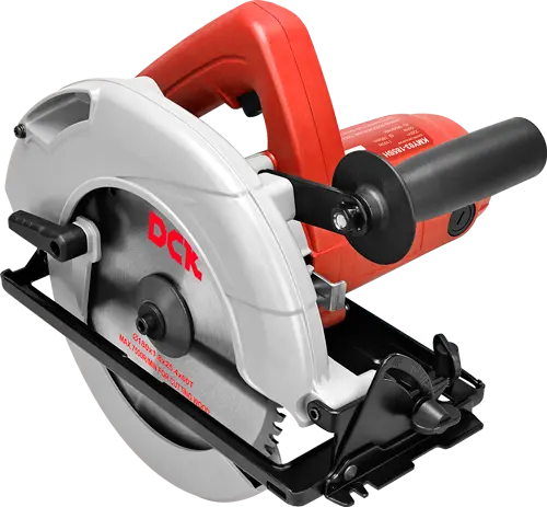 DCK SIERRA CIRCULAR 1100W DISCO DE CORTE 185MM CAPACIDAD MAX. DE CORTE 66MM ANGULO MAX DE CORTE 45° PESO 3.8KG INCLUYE PLACA DE FIJACION, MANGO AUXILIAR, PLACA DE CONEXION, CARBONES 