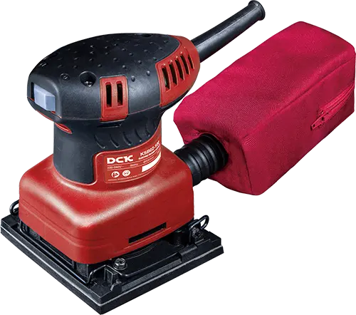 DCK LIJADORA ORBITAL POTENCIA 200W ALMOHADILLA 100 x 110MM PESO 1.3KG INCLUYE BOLSA PARA POLVO, CARBONES 