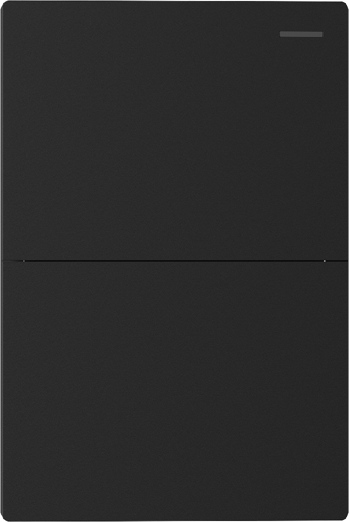 MACROLED TECLA MONACO NEGRO, 2 CANALES, 2 VÍAS,10A MÁXIMO, BASTIDOR METÁLICO 