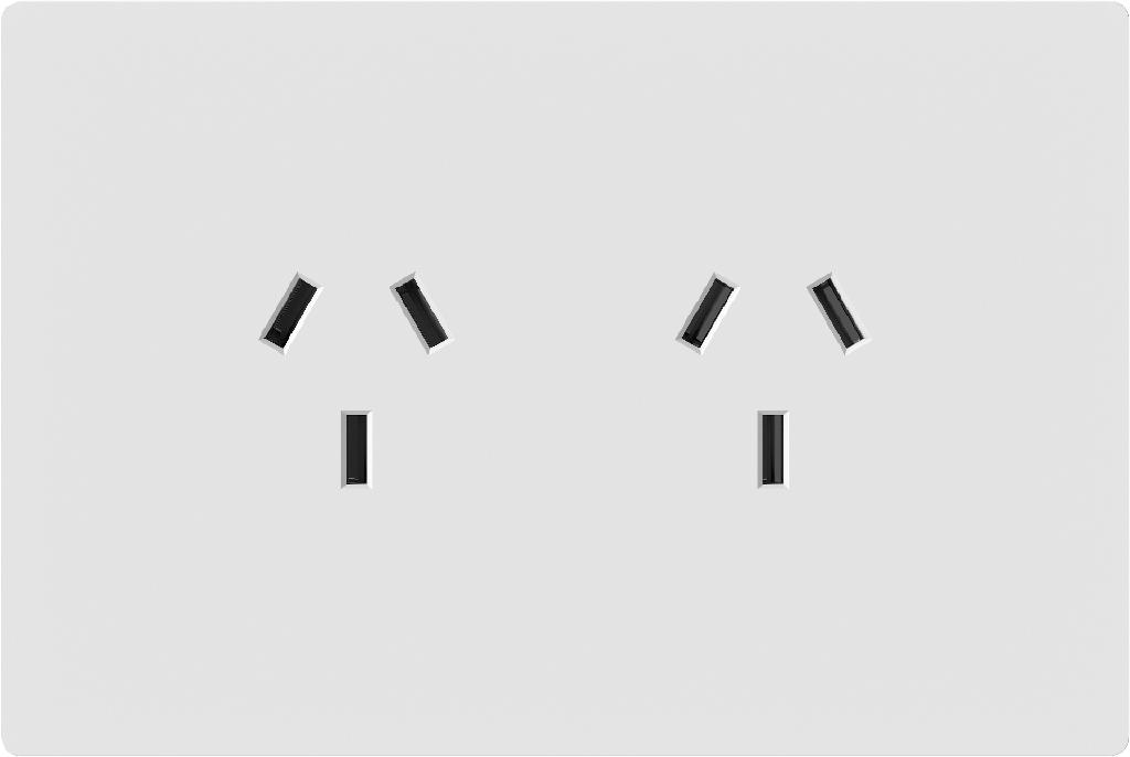 MACROLED TOMACORRIENTE DOBLE MILAN BLANCO,10A MÁXIMO, BASTIDOR METÁLICO 