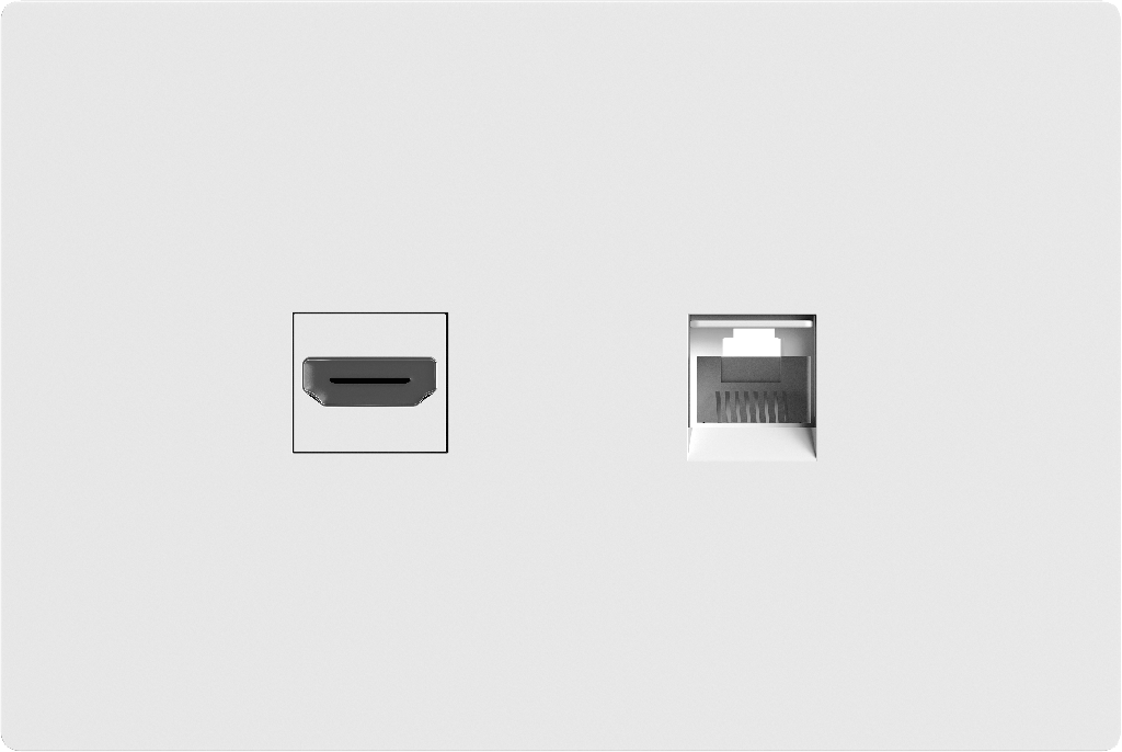 MACROLED CONECTOR DE RED Y HDMI MONACO BLANCO RJ45 Y HDMI