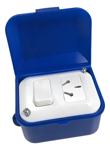 TAAD 1 INTERRUPTOR 1 TOMA 10 NORMALIZADO A ENCAPSULADO AZUL