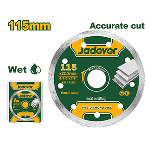JADEVER DISCO DE DIAMANTE SECO - 115MM (4-1/2" ANCHO 7.5MM)
