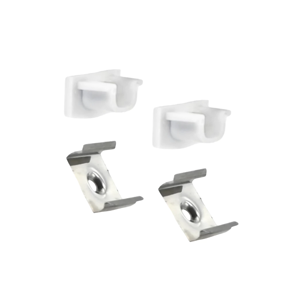 DEMASLED KIT DE 2 TAPAS Y 2 CLIPS PARA PERFIL DE ALUMINIO - BLANCO PER-59