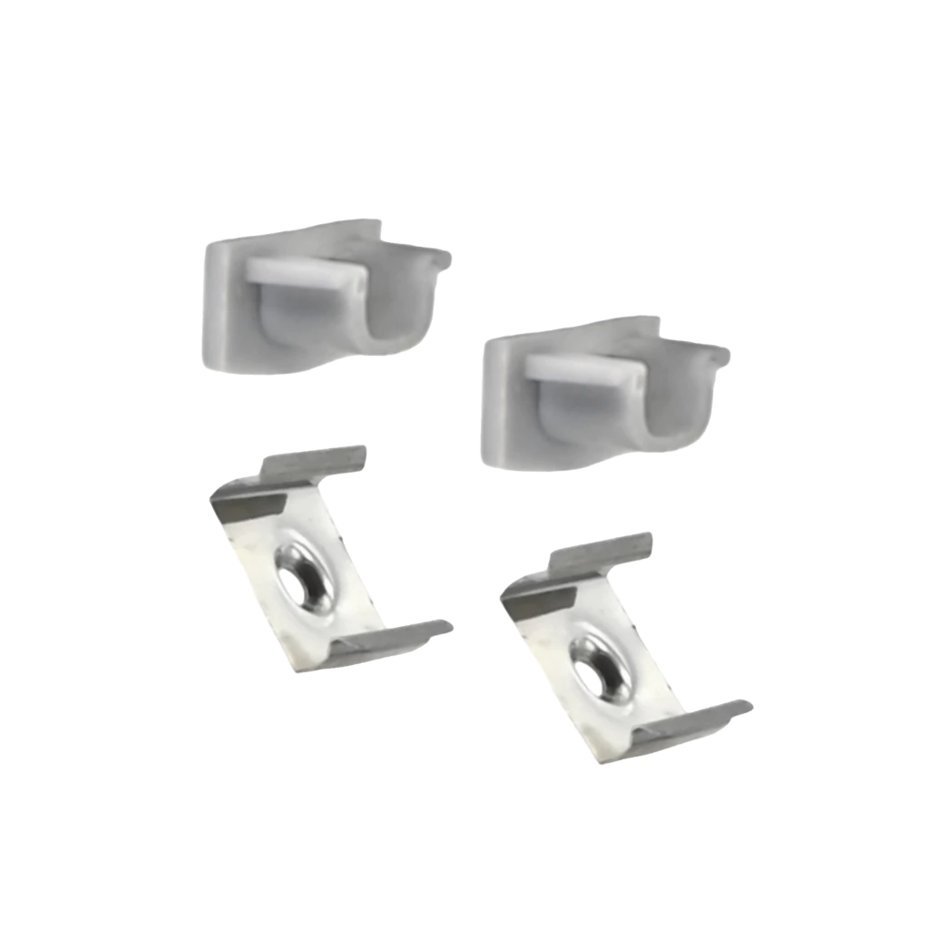DEMASLED KIT DE 2 TAPAS Y 2 CLIPS PARA PERFIL DE ALUMINIO - GRIS PER-59 