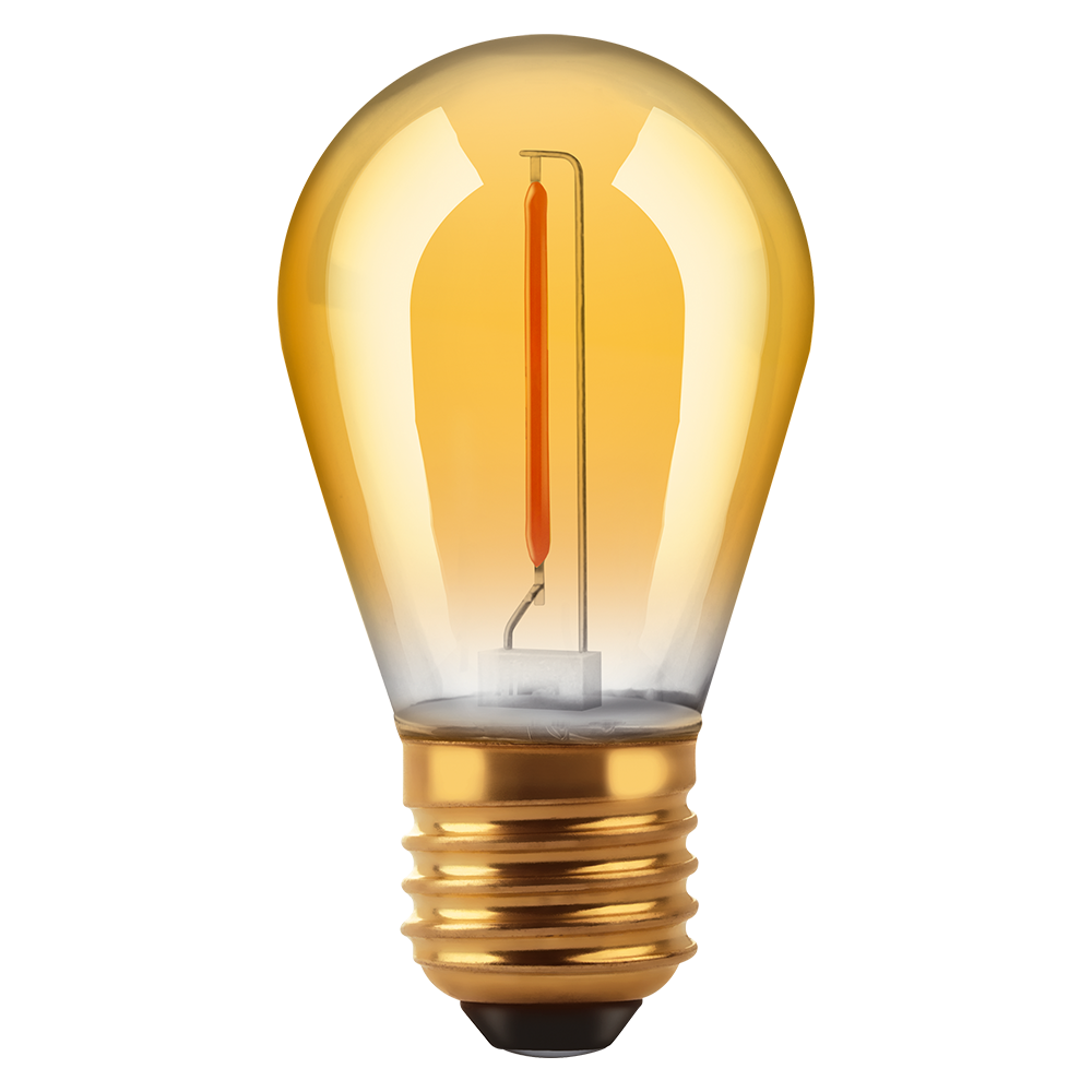 MACROLED BULBO S14 DECO FILAMENTO GOLDEN 1W E27 AMBER 2200K