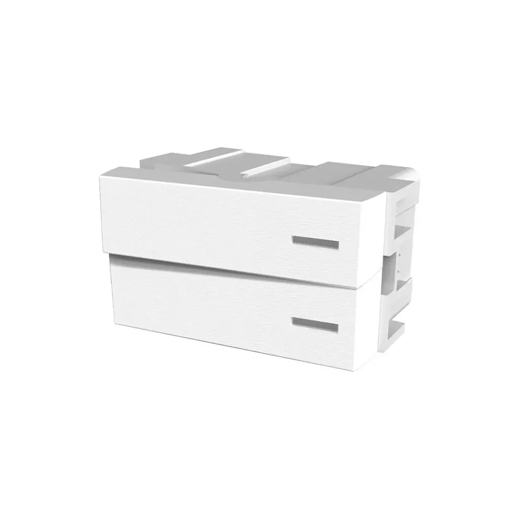 JELUZ PLATINUM INTERRUPTOR 1/2 MODULO DOBLE COMBINACION BLANCO 10 A 