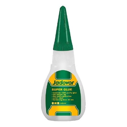 JADEVER SUPER PEGAMENTO - PESO 5G- TRANSPARENTE- SECADO 30S - APLICACION PLASTICOS, CUERO, METAL, CERAMICA Y MADERA