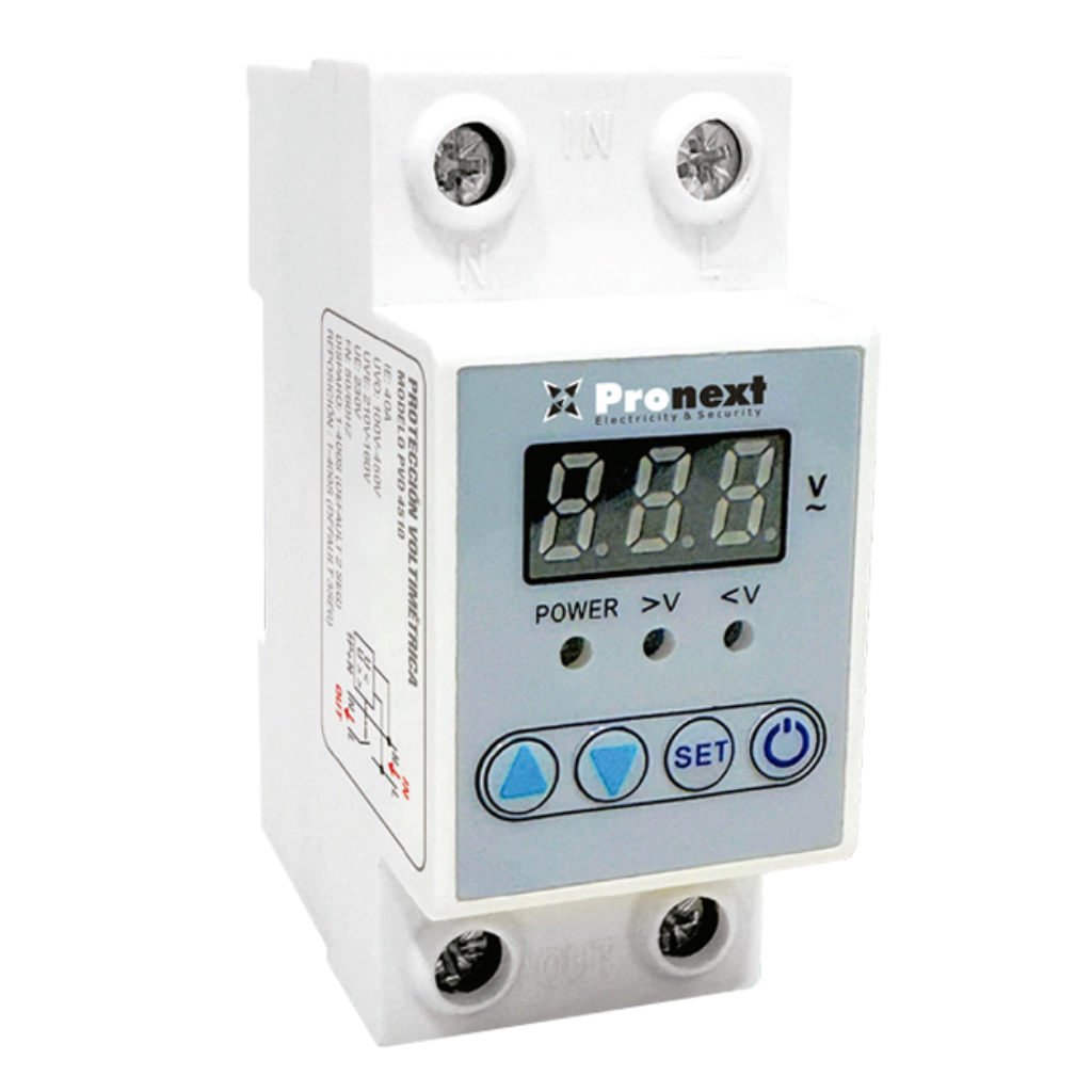 PRONEXT PROTECTOR MONOFASICO CONFIGURABLE CON DISPLAY 40A